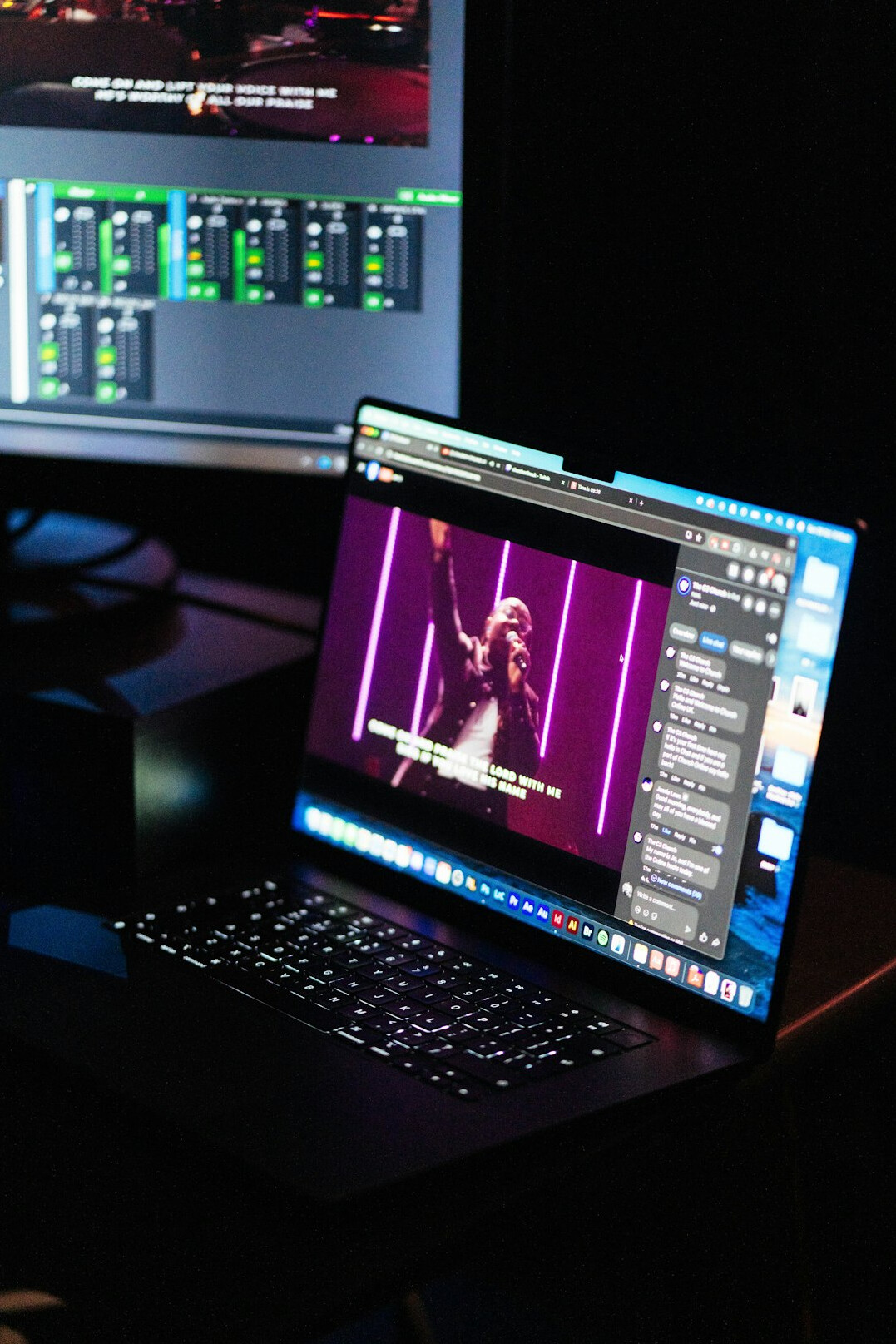 video editor at computer