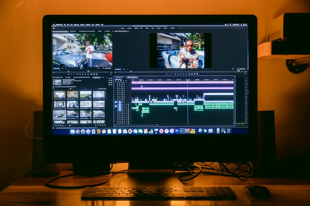 video editing software screen
